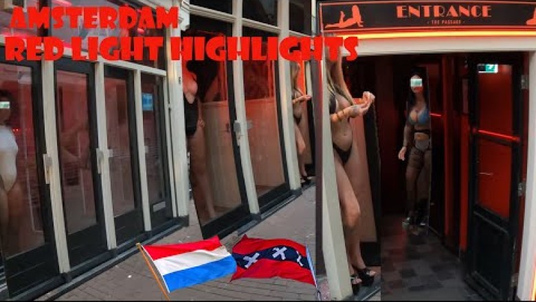 Amsterdam, Red light (Wallen) highlights. The best of Red light in a warm day