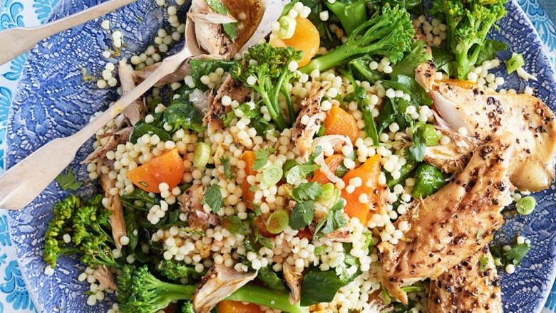 Smoked mackerel and giant couscous salad - couscous salad recipe